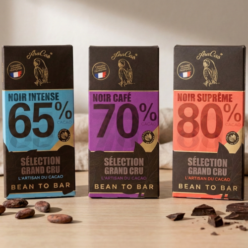 Pack personnalisé de 3 tablettes de chocolat ARACAO