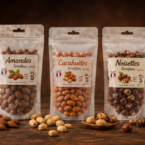 Pack personnalisé de 3 sachets de fruits secs torréfiés ARACAO